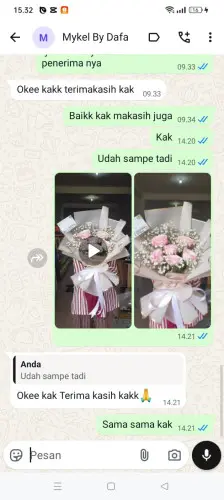 Testimonial Buket Bunga cigandeng