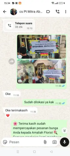 Testimonial Papan Bunga cigandeng