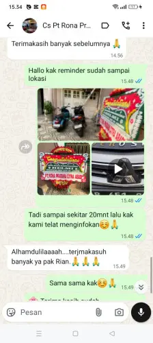 Testimonial Papan Bunga cigandeng